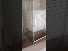 5mm stripes glass rectangle shower enclosure